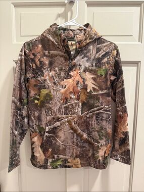 NWT RedHead Youth Pullover Tech Hoodie - True Timber Kanati Camo Size Large